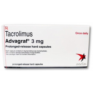 ADVAGRAF 3 MG ( TACROLIMUS ) 100 PROLONGED RELEASE HARD CAPSULES